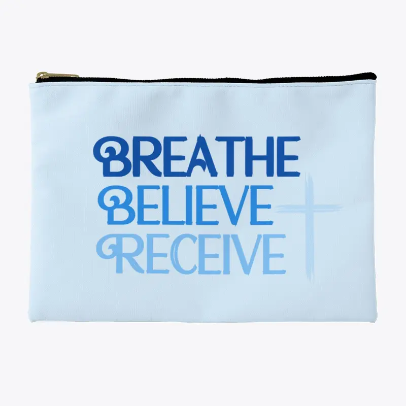 Breathe Believe Receive Accessory Pouch