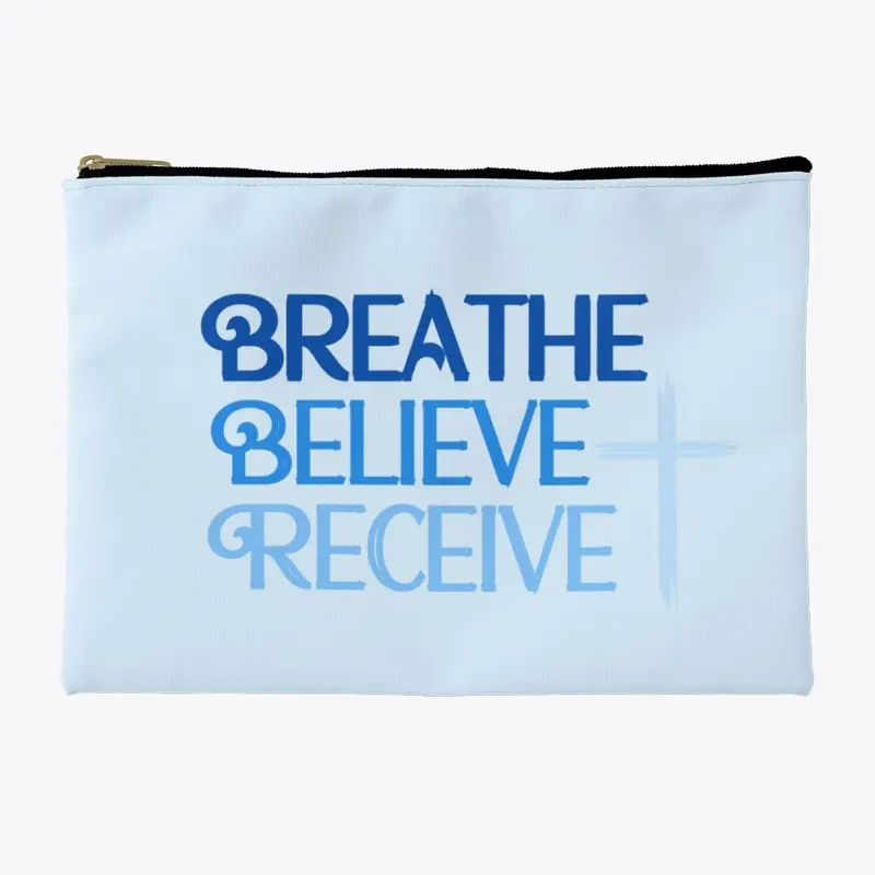 Breathe Believe Receive Accessory Pouch