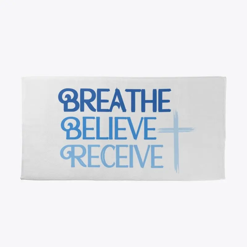 Breathe Believe Receive Sports Towel